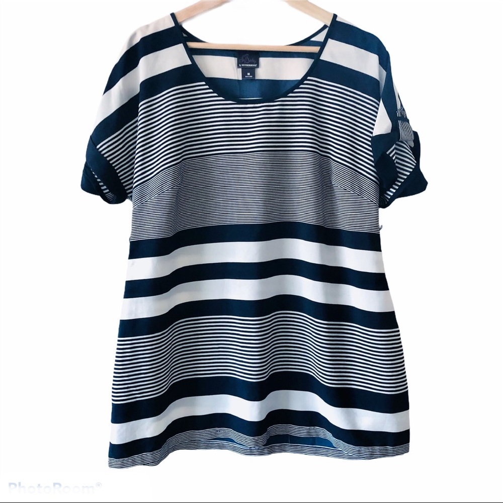 Oh Baby By Motherhood Navy Stripe Blouse M